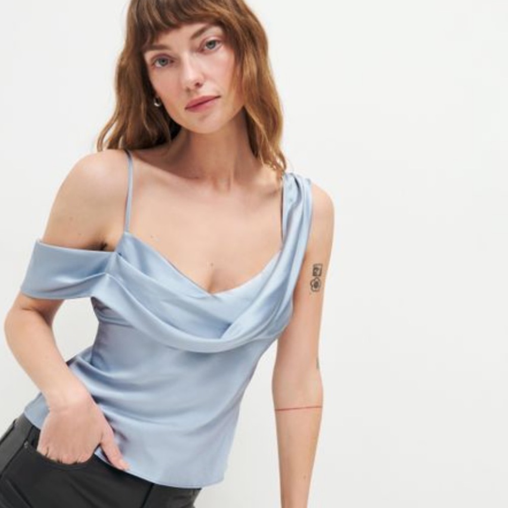 Reformation Ronda Silk Top